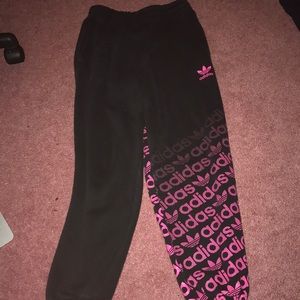 pink adidas sweatpants